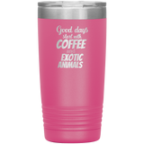 Coffee and exotic animals 20oz Vacuum Tumbler-Tumblers-I love Veterinary