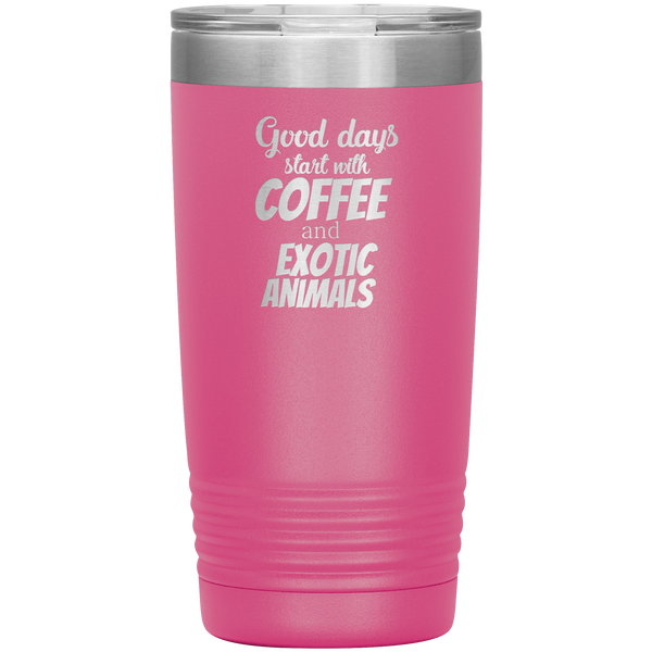 Coffee and exotic animals 20oz Vacuum Tumbler-Tumblers-I love Veterinary