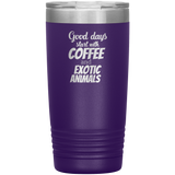 Coffee and exotic animals 20oz Vacuum Tumbler-Tumblers-I love Veterinary