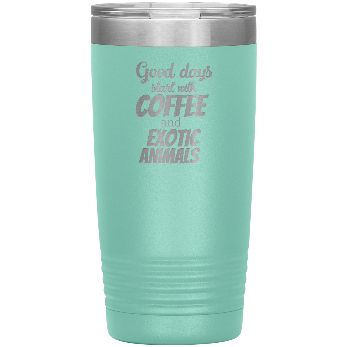 Coffee and exotic animals 20oz Vacuum Tumbler-Tumblers-I love Veterinary