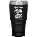 Coffee and exotic animals 30oz Vacuum Tumbler-Tumblers-I love Veterinary
