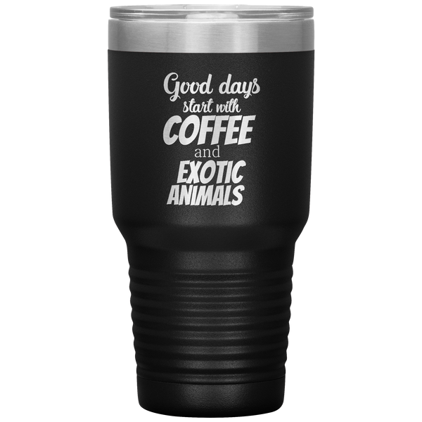 Coffee and exotic animals 30oz Vacuum Tumbler-Tumblers-I love Veterinary