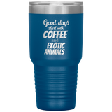 Coffee and exotic animals 30oz Vacuum Tumbler-Tumblers-I love Veterinary
