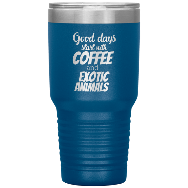 Coffee and exotic animals 30oz Vacuum Tumbler-Tumblers-I love Veterinary