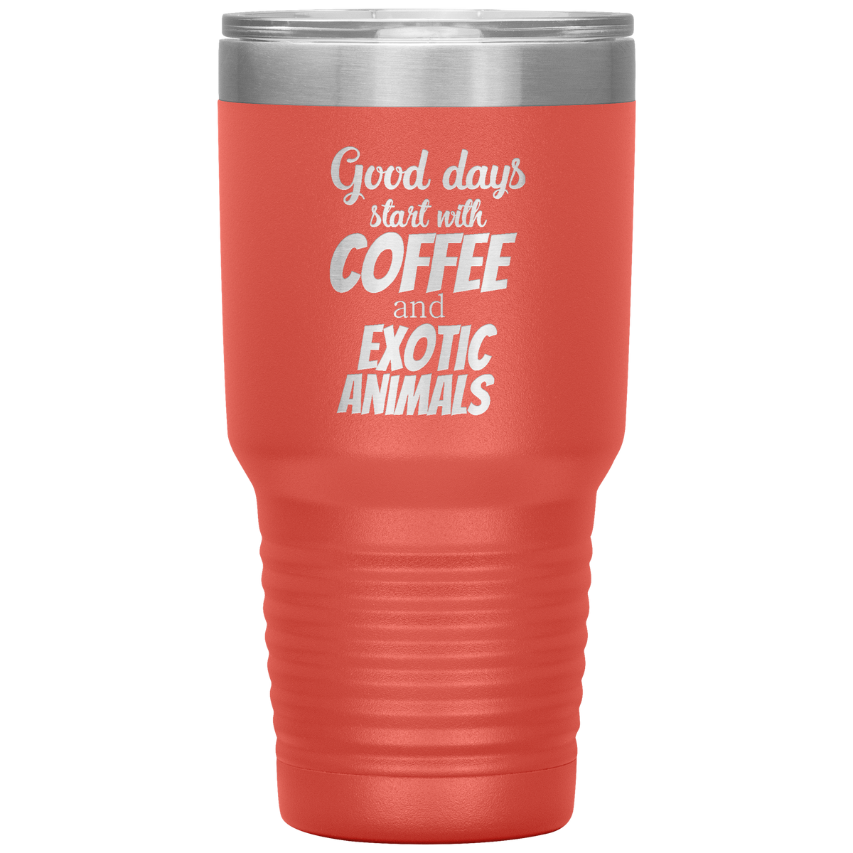 Coffee and exotic animals 30oz Vacuum Tumbler-Tumblers-I love Veterinary