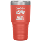 Coffee and exotic animals 30oz Vacuum Tumbler-Tumblers-I love Veterinary