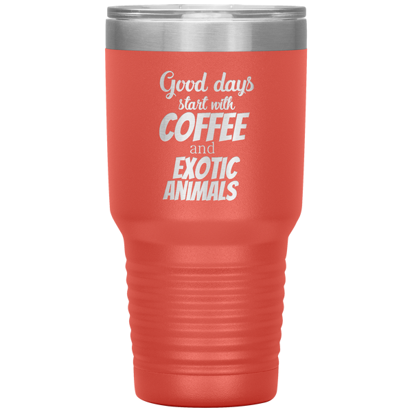 Coffee and exotic animals 30oz Vacuum Tumbler-Tumblers-I love Veterinary