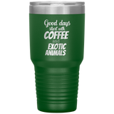 Coffee and exotic animals 30oz Vacuum Tumbler-Tumblers-I love Veterinary