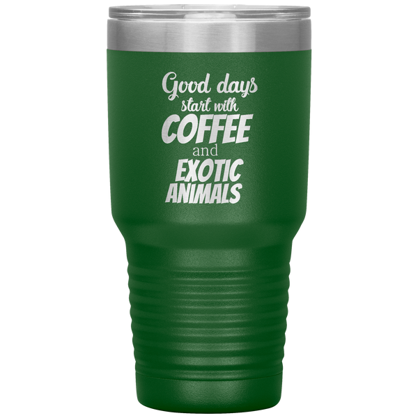 Coffee and exotic animals 30oz Vacuum Tumbler-Tumblers-I love Veterinary