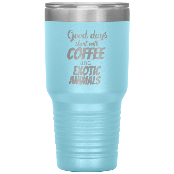 Coffee and exotic animals 30oz Vacuum Tumbler-Tumblers-I love Veterinary