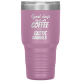 Coffee and exotic animals 30oz Vacuum Tumbler-Tumblers-I love Veterinary