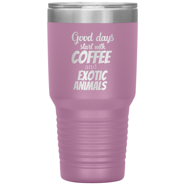 Coffee and exotic animals 30oz Vacuum Tumbler-Tumblers-I love Veterinary