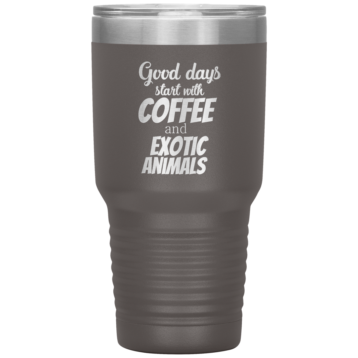 Coffee and exotic animals 30oz Vacuum Tumbler-Tumblers-I love Veterinary