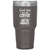 Coffee and exotic animals 30oz Vacuum Tumbler-Tumblers-I love Veterinary