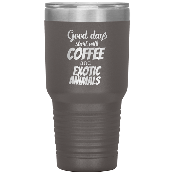 Coffee and exotic animals 30oz Vacuum Tumbler-Tumblers-I love Veterinary