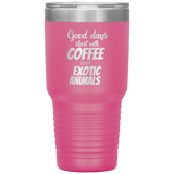 Coffee and exotic animals 30oz Vacuum Tumbler-Tumblers-I love Veterinary