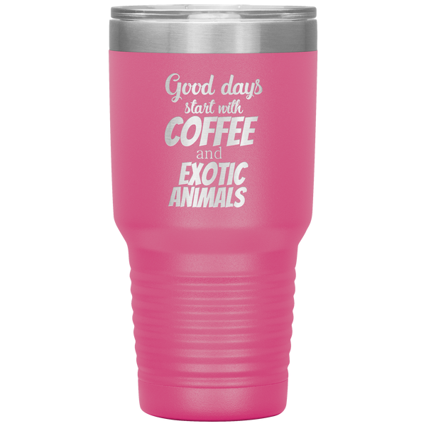 Coffee and exotic animals 30oz Vacuum Tumbler-Tumblers-I love Veterinary