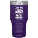 Coffee and exotic animals 30oz Vacuum Tumbler-Tumblers-I love Veterinary