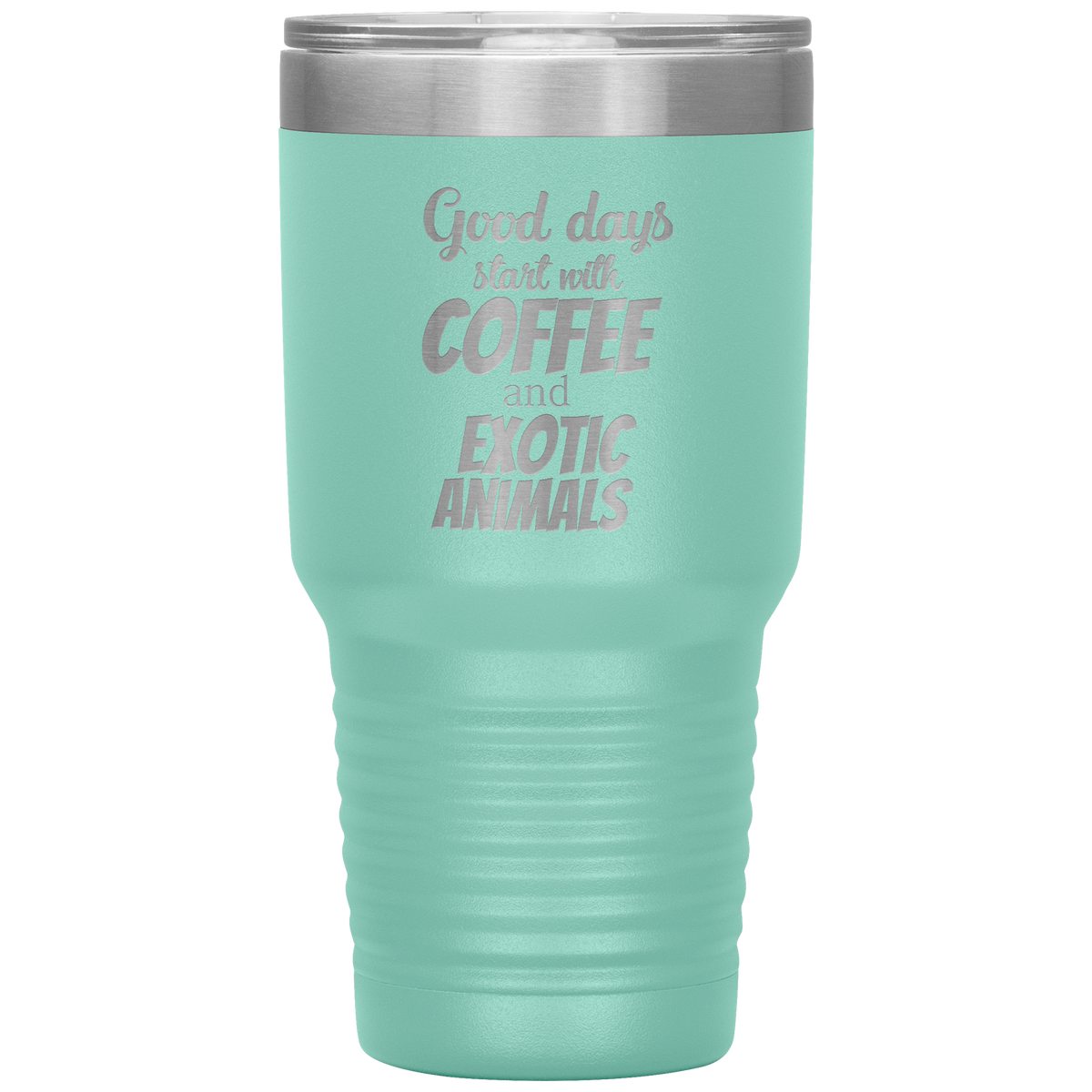 Coffee and exotic animals 30oz Vacuum Tumbler-Tumblers-I love Veterinary