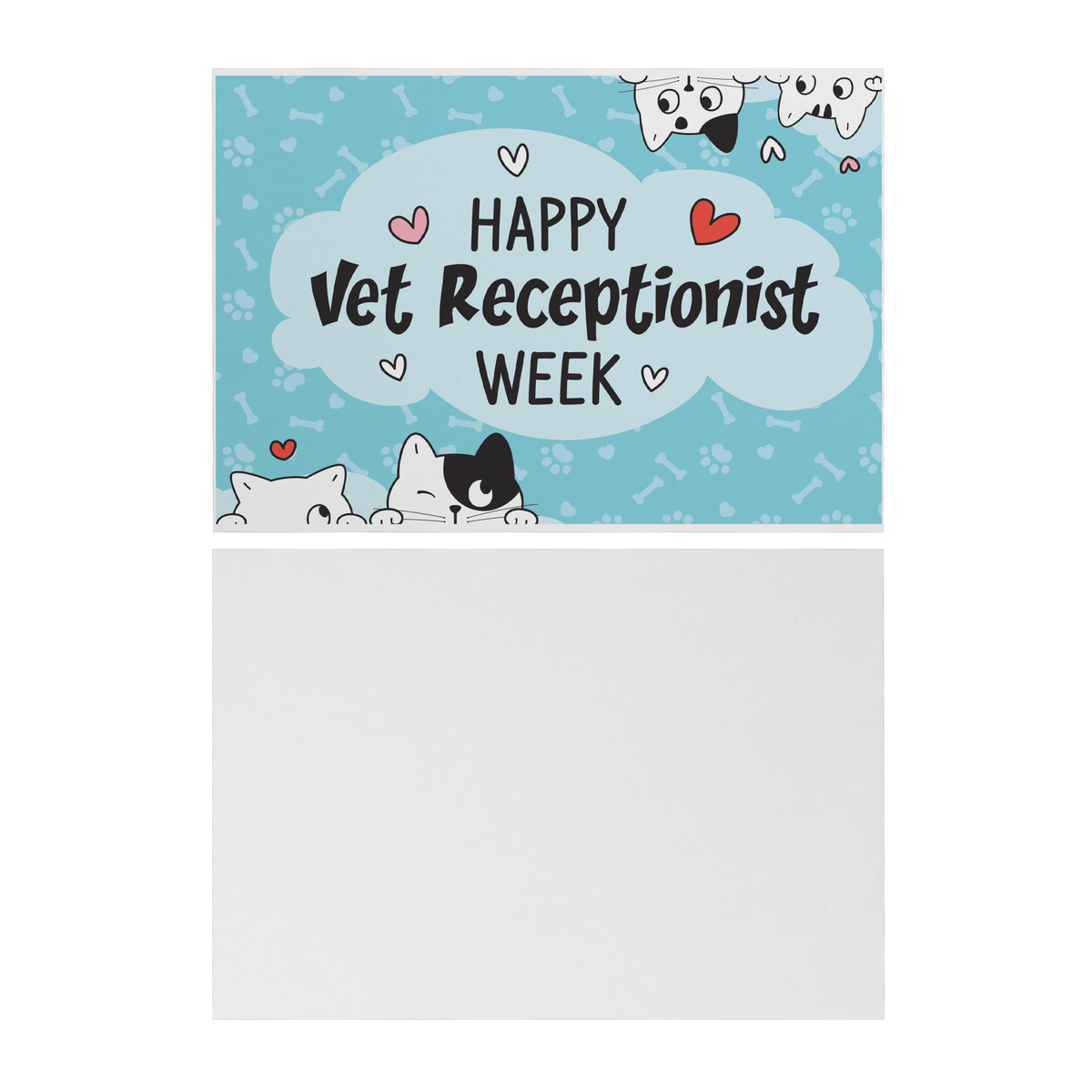 Happy Vet Receptionist Week with Cats - Set of 10 Flat Cards-Cards-I love Veterinary