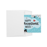 Happy Vet Receptionist Week with Cats - Set of 10 Flat Cards-Cards-I love Veterinary