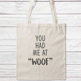 You Had Me At Woof Tote Bag-Classic Sublimation Tote Bag-I love Veterinary
