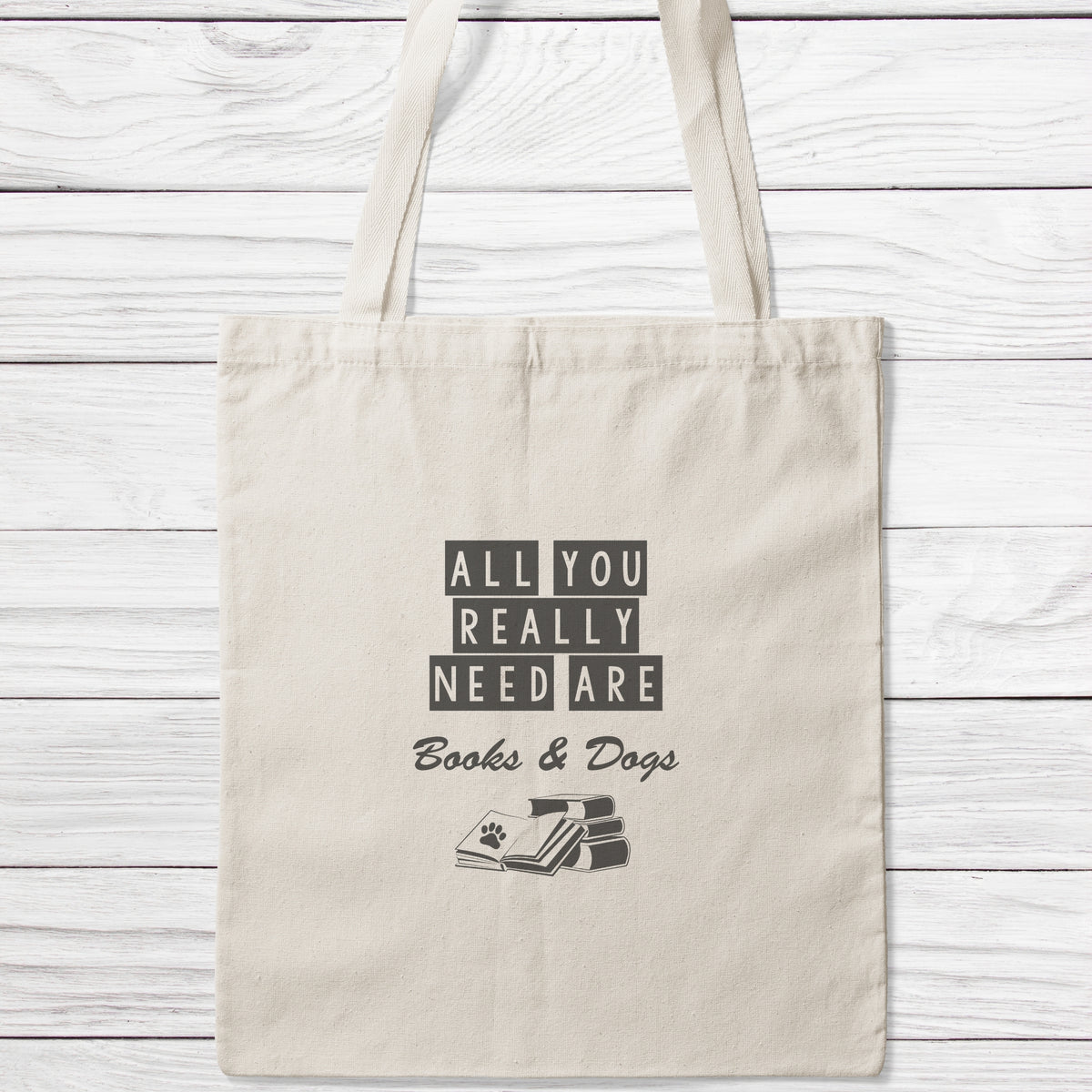 All You Really Need Are Books And Dogs Tote Bag-Classic Sublimation Tote Bag-I love Veterinary