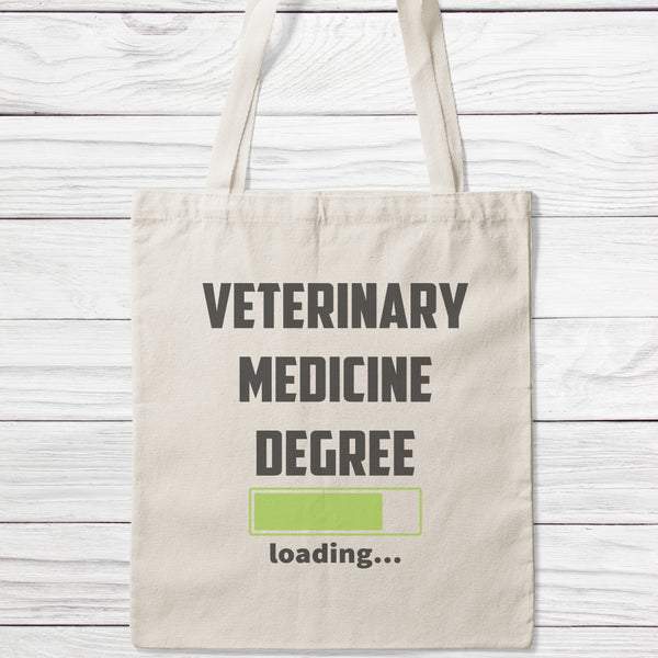 Veterinary Medicine Degree Loading Tote Bag-Classic Sublimation Tote Bag-I love Veterinary