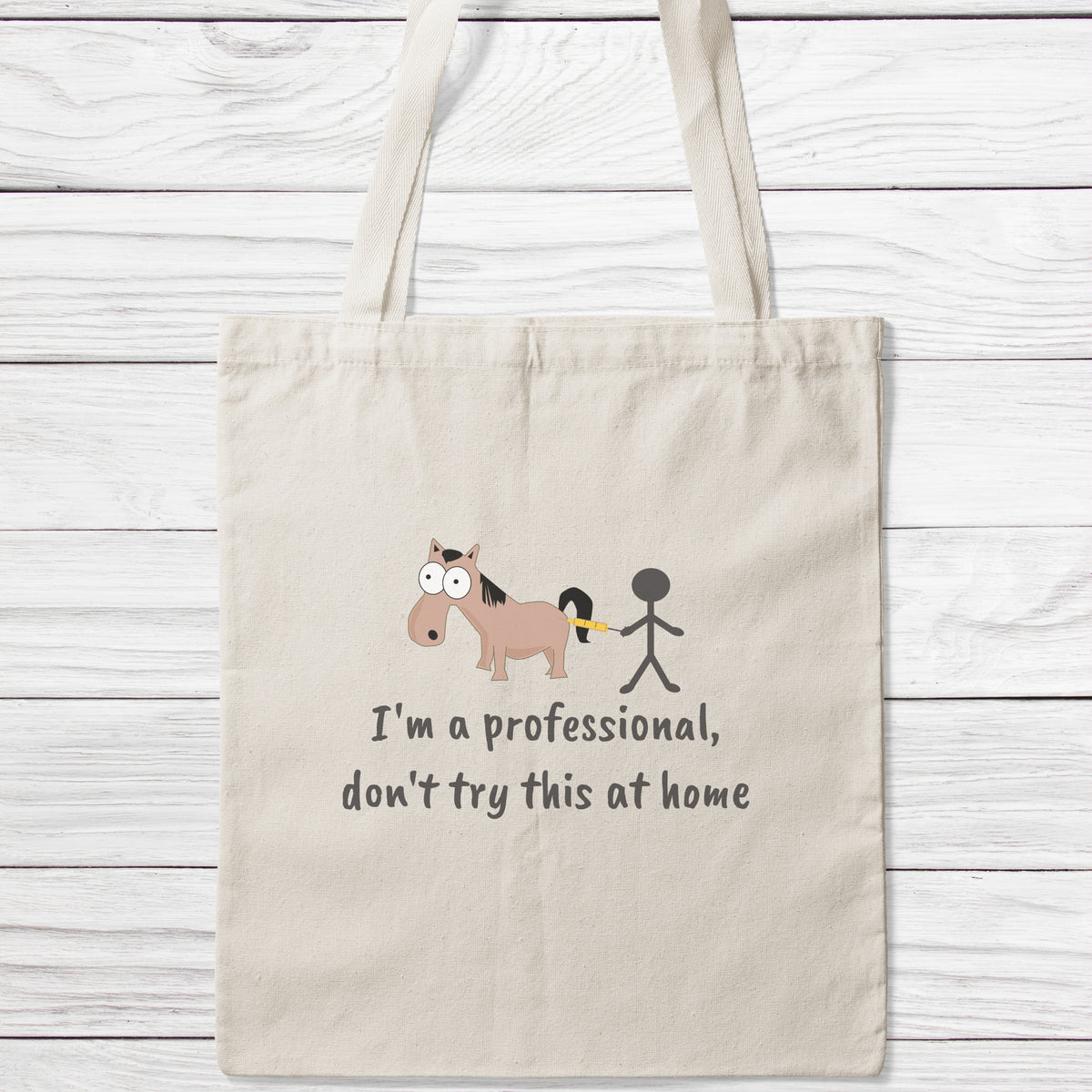 I'm A Professional Don't Try This At Home Tote Bag-Classic Sublimation Tote Bag-I love Veterinary