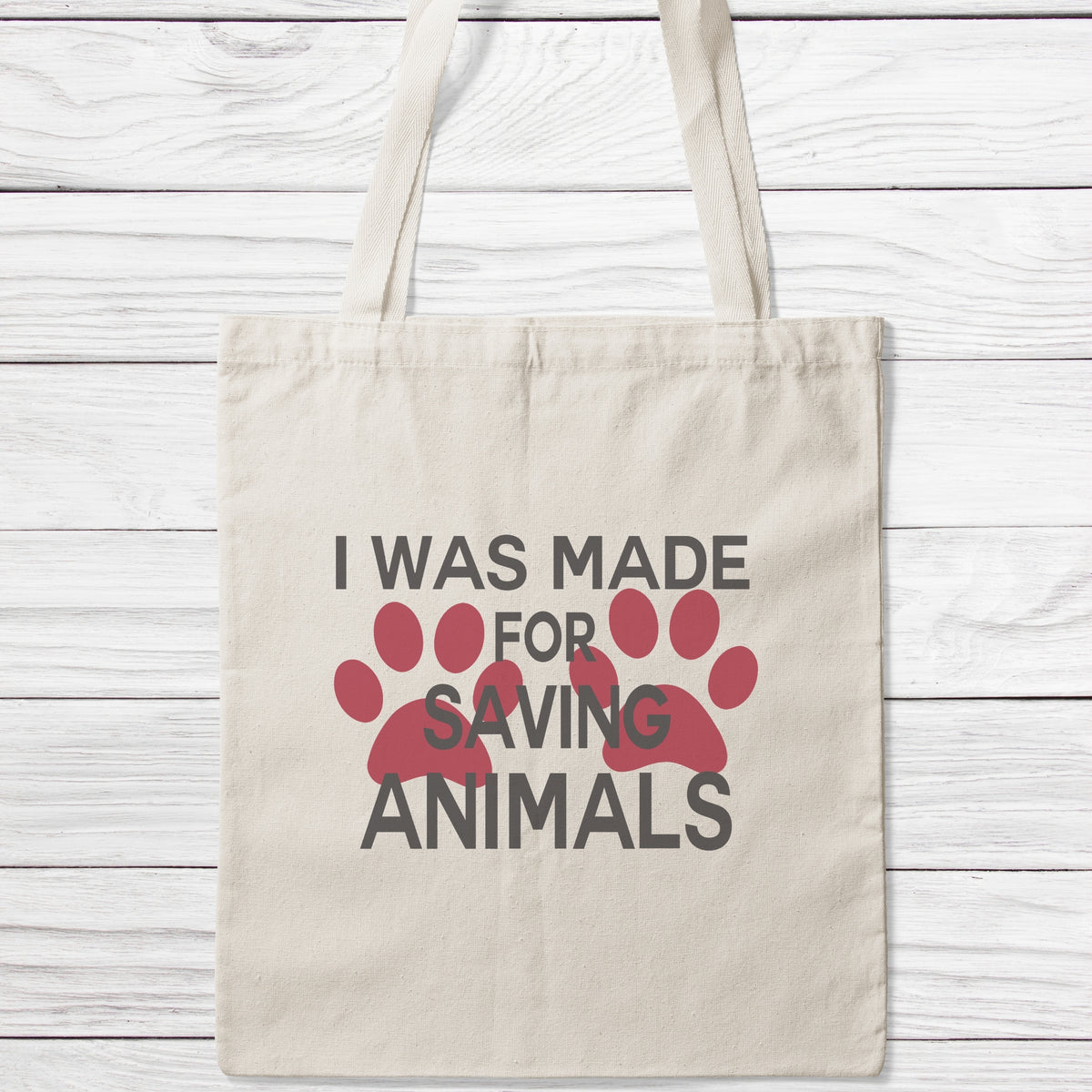 I Was Made For Saving Animals Tote Bag-Classic Sublimation Tote Bag-I love Veterinary