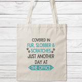 Covered In Fur Slobber And Scratches Tote Bag-Classic Sublimation Tote Bag-I love Veterinary