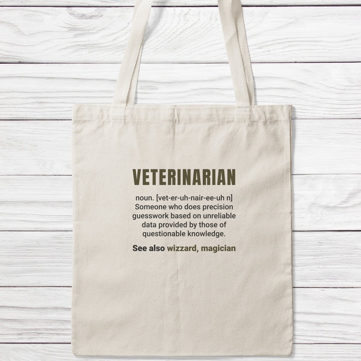 Veterinarian Definition Tote Bag-Classic Sublimation Tote Bag-I love Veterinary
