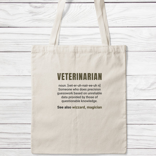 Veterinarian Definition Tote Bag-Classic Sublimation Tote Bag-I love Veterinary