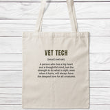 Vet Tech Definition Tote Bag-Classic Sublimation Tote Bag-I love Veterinary