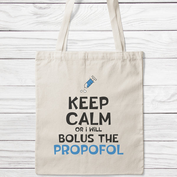Keep Calm Or I Will Bolus The Propofol Tote Bag-Classic Sublimation Tote Bag-I love Veterinary