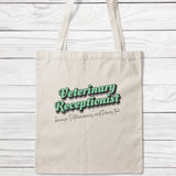 Veterinary Receptionist Because Veterinarians Need Heroes Too Tote Bag-Classic Sublimation Tote Bag-I love Veterinary