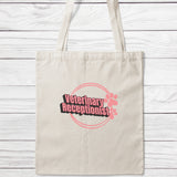Veterinary Receptionist Retro Tote Bag-Classic Sublimation Tote Bag-I love Veterinary
