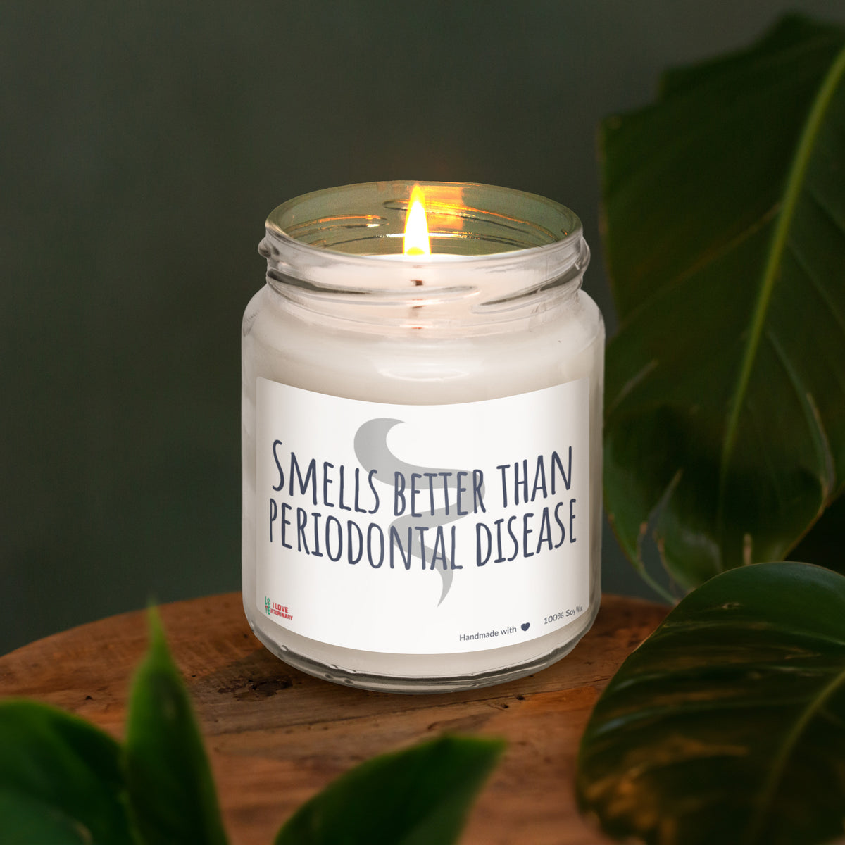 Smells better than periodontal disease Scented Soy Candle, 8oz-Candles-I love Veterinary