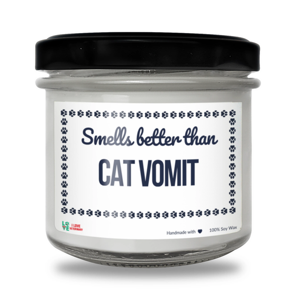 Smells better than Cat Vomit Scented Soy Candle-Candles-I love Veterinary