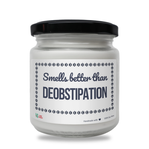 Smells better than Deobstipation Scented Soy Candle-Candles-I love Veterinary