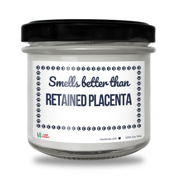 Smells better than Retained Placenta Scented Soy Candle-Candles-I love Veterinary