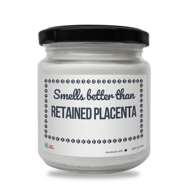 Smells better than Retained Placenta Scented Soy Candle-Candles-I love Veterinary