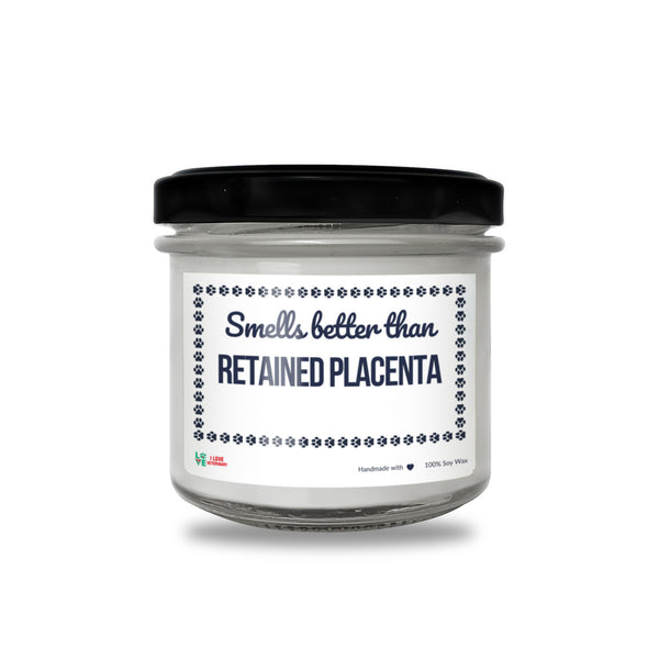 Smells better than Retained Placenta Scented Soy Candle-Candles-I love Veterinary