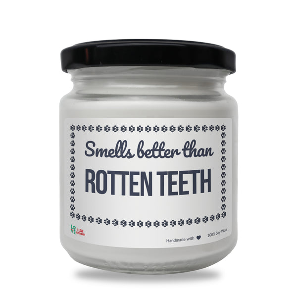 Smells better than Rotten Teeth Scented Soy Candle-Candles-I love Veterinary