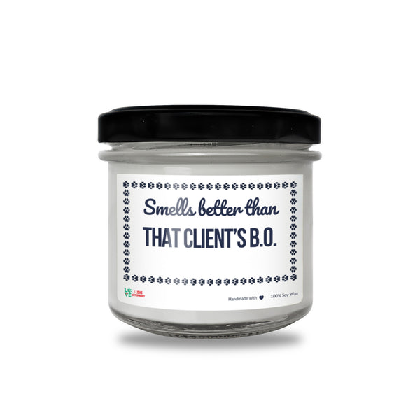 Smells better than That Client’s B.O. Scented Soy Candle-Candles-I love Veterinary