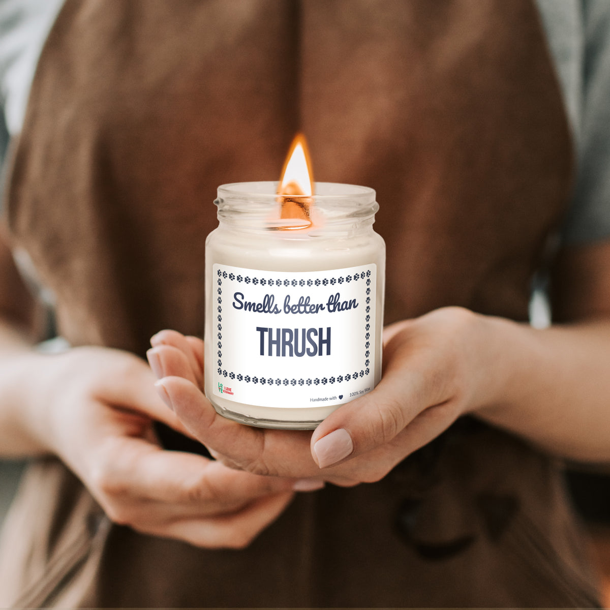 Smells better than Thrush Scented Soy Candle-Candles-I love Veterinary