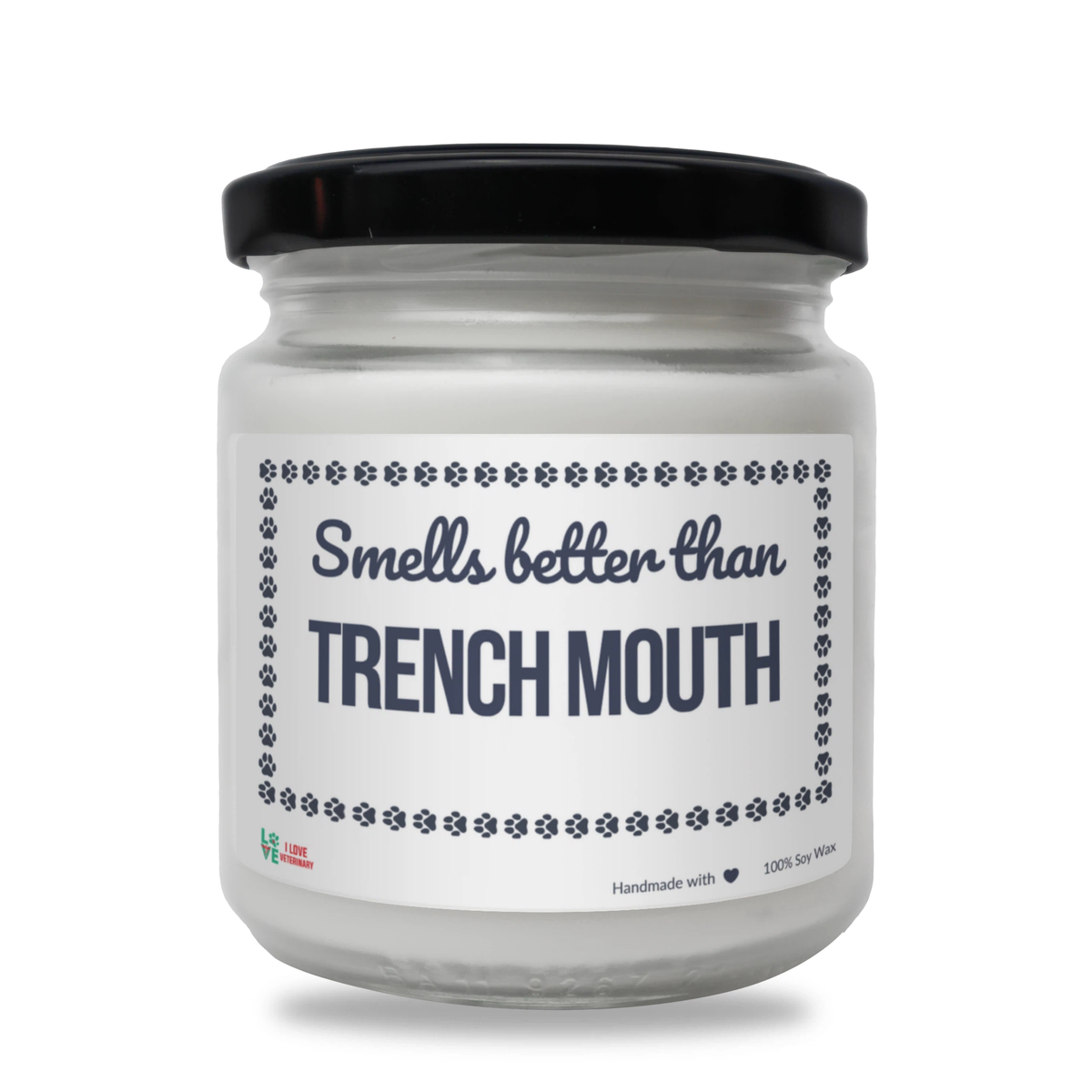 Smells better than Trench Mouth Scented Soy Candle-Candles-I love Veterinary