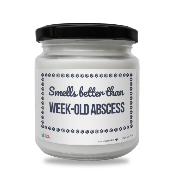 Smells better than Week-Old Abscess Scented Soy Candle-Candles-I love Veterinary