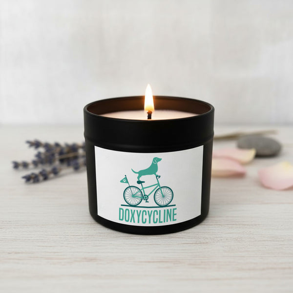 Doxycycline Design Black Tin Scented Soy Candle-Candles-I love Veterinary