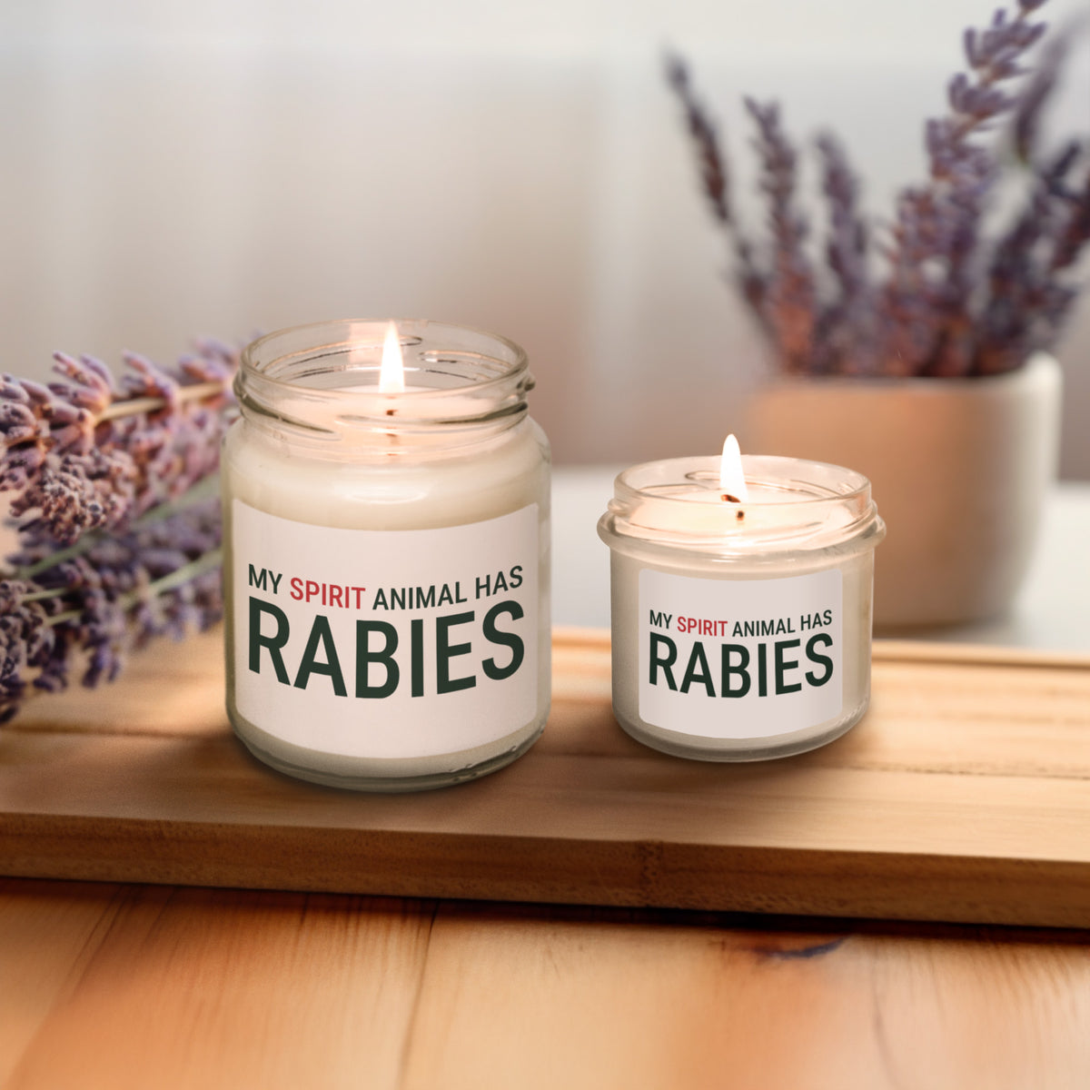 My spirit animal has rabies Scented Soy Candle-Candles-I love Veterinary
